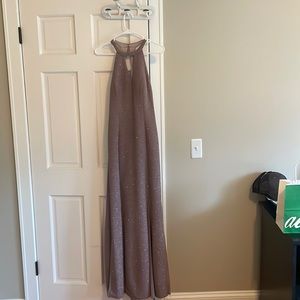 Glitter Knit Dress Formal in Champayne